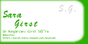 sara girst business card